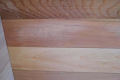 … to spot pencil marks for sanding away before finish varnishing!