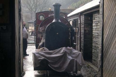 It is not long before No. 7 moves out of the shed under its own steam, so that the safety valves can be tested …