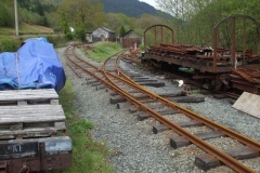… and after a very wet weekend, rail movement in the yard is very clear!