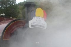 ... even if Poppy's birthday nameboard was largely lost in steam!