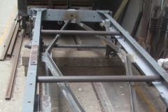 While we have been away, Adrian has added more steel to the frames of waggon No. 203.