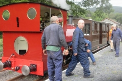 Friday, 1.9.2023. No. 10 has just returned from a 2-carriage test working to Corris ...