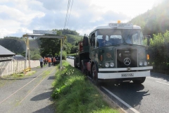 ... and in the late afternoon a classic lorry pulls up at Maespoeth (with a long queue of cars behind it) ...
