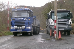 Monday, 8.4.2024. Two lorries are carrying again today (after the blue one required a new clutch fitting last week) ...