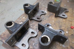 ... and Phil has brought down the superbly machined axlebox castings for the slab  trestle waggon.