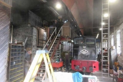 ... while the electricians in the Engine Shed are working under much brighter conditions!