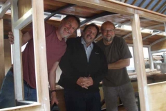 The Three Stooges (their words!) involved in working on the carriage roof …