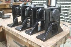 Adrian has fettled and Tony painted, the replacement axleboxes for a waggon to release Heritage axleboxes and wheelsets.