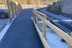 This is looking from the entry ramp onto the new platform