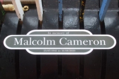 ... in memory of Malcolm, who was our regular (steam) driver from 2005 to 2010.