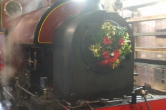 ... to put a holly wreath on the smokebox of No. 7 ...