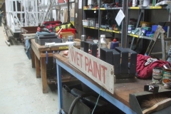 By the end of the day, various waggon items have received paint …