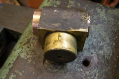 The new nut for the hacksaw vice has been fitted in its carrier, and soon the machine is usable again.