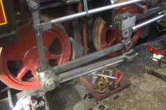 ... and in the Engine Shed, Phil and others have fitted the newly white metalled bearings to the motion of No. 7 ...