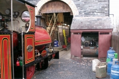 Saturday, 9.3.2024. ... and No. 10 is steamed again while access is cleared around the Shed's air compressor ...
