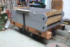 Thursday, 7.11.2019. The 2-plank Heritage waggon has received more paint and another buffer band – just one more to go!