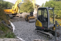 … so that the area could take the larger excavator …
