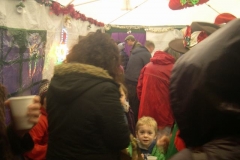 There is a good crowd on the first train to visit Santa ...