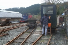 … and Richard gives the bogie brake van a much needed wash.