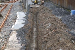 Trenching for the new water supply continues …