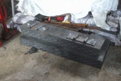 ... a (plastic) sleeper was fitted with rail clips to prove the modified drilling jigs ...