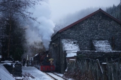 While our guests are hosted by Santa and helpers, No. 7 has run-round the train which is then re-positioned to return them to Corris ...