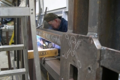… by turning the frames to access joints for welding …
