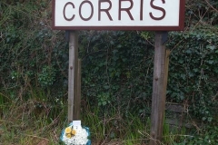 Wednesday, 13.3.2019. Under the station sign in Corris …