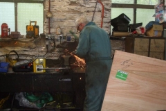 … before Bob is distracted, fabricating parts for a buffer beam for Loco No. 9.
