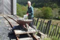 Peter is quietly ballasting the east approach to the Carriage Shed …