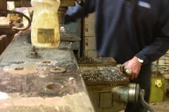… while Chris machines out slots to clear the centre bolt of the buffers.