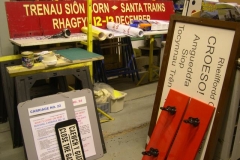 … having been in the Carriage Shed, which has turned into a sign-writing workshop!