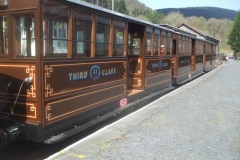 Returning to Maespoeth, the newly varnished, lined and lettered carriage No. 23 is added to the train.