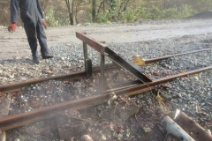 Tuesday, 6.12.2023. The buffer stop at the end of the headshunt is reinstated ...