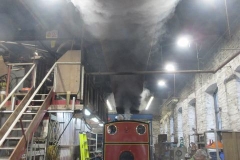 Saturday, 4.11.2023. Steam is being raised in No. 7 with the smoke hood being overwhelmed ...