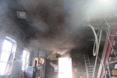 Saturday, 13.5.2023. The smoke from lighting up No. 7 gently follows the smoke hood in the Engine Shed ...