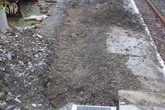 … a fair bit of the trenches have been filled in (but the fill is too wet to compact) …
