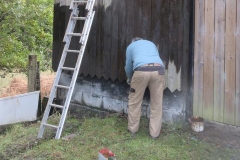 John and Paul are treating the North end of the Carriage Shed cladding ...