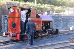 Outside, No. 7 is being steamed to test all is well after the recent changes ...