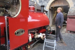 Saturday, 21.10.2023. Ben and Co. light up No. 10 outside the Engine Shed ...