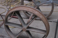 ... and the recently repaired velocipede manrider wheelsets have been returned.