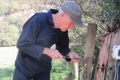 ... while up the line, Peter is fixing his improvements to the gate locking problem ...