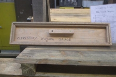 ... and a jig prepared for the assembly of the clerestorey roof window frames.
