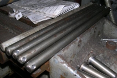 Besides pins for S&T locking bars, Steve has made up pins for S&T roller stools today.
