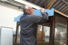 … and Andy uses his panel-beating expertise to beat the carriage end roof sections into shape.