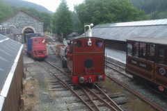 ... so that as soon as the last passenger train arrives (ecs), No. 7 can be used to propel the loaded waggons up to Corris ...