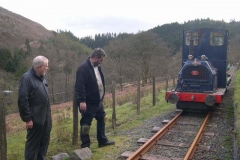 Dave arrives to carry out some work on No. 7, so Trefor drives No. 6 back to the Sheds …