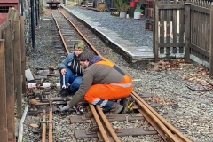 Whilst track was being loaded, Point 2 at Maespoeth Junction received further work and adjustment.