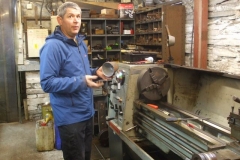 Meanwhile, in the Engine Shed, Phil has been fitting replacement parts to the lathe and refurbishing the lamp …