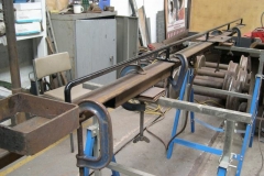 … where beforehand, a handrail has been made and painted for the carriage in the Museum …